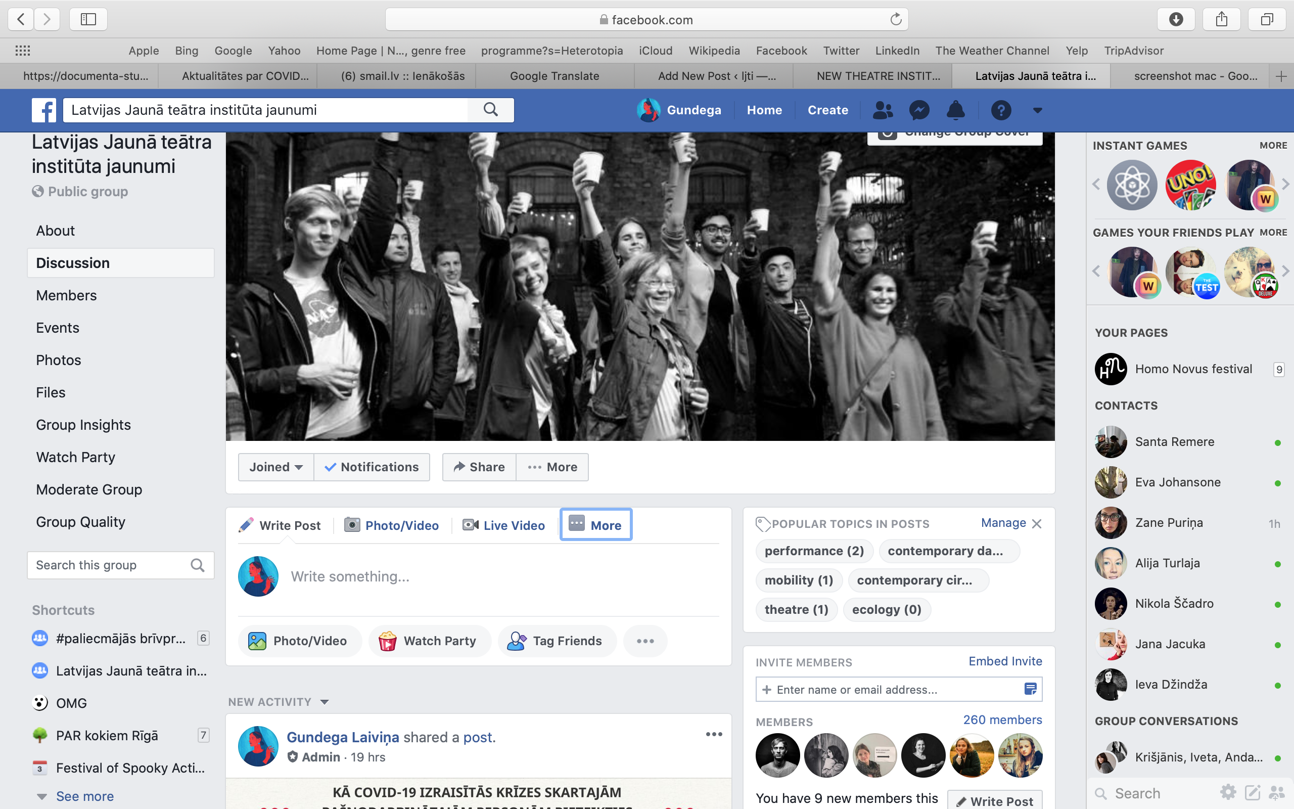 Aicinām pievienoties FB grupai “Latvijas Jaunā teātra institūta jaunumi”
